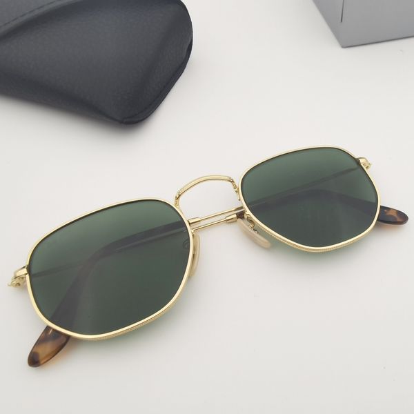 

frame men designer brand metal leather women woman with case hexagonal real stable glass lenses for man quality sunglasses g15 sunglasses, White;black