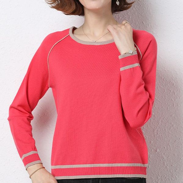 

shintimes loose clothes female pullovers womens long sleeve 2020 autumn knitted o-neck women sweater korean fashion pull femme, White;black