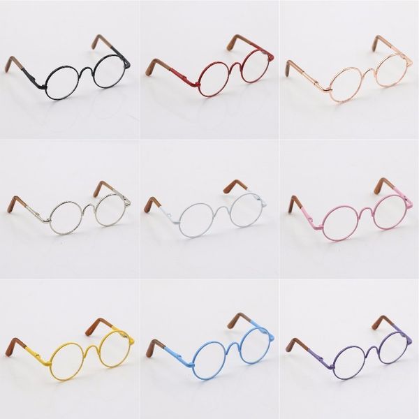 

round-shaped round colorful glasses sunglasses suitable for doll