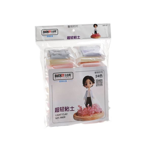 

opp bag packaging diy texture soft and easy to shape light clay 24 colors