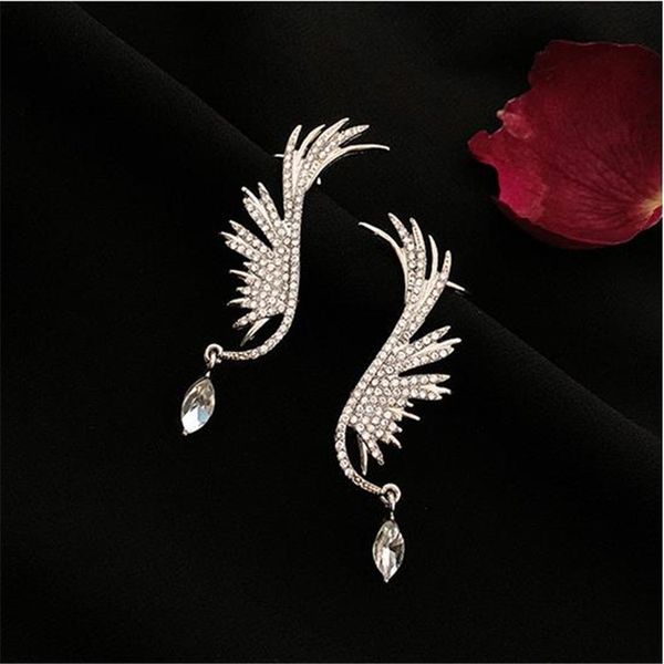 

new 2020 full diamond tassel earrings women's exaggerated square earrings fashion women's earrings in europe and america, Golden