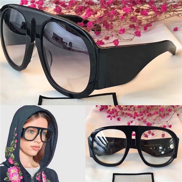 

the latest style fashion design eyewear oversize frame popular avant-garde style optical glasses and sunglasses series 0152, White;black