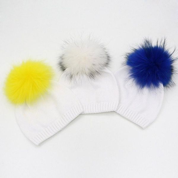 

beanies gzhilovingl autumn winter cotton baby boys girls fur pompom hats soft warm kids childs knitted skullies beanie