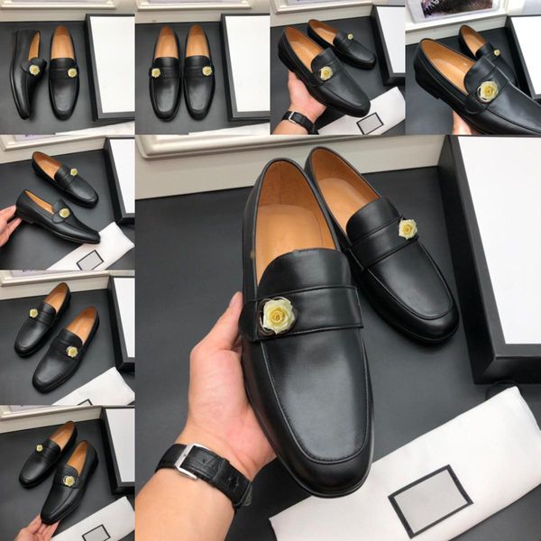 

55 luxury classic crocodile pattern business flat shoes men designer formal dress leather shoes men's loafers valentine gifts shoes 11, Black