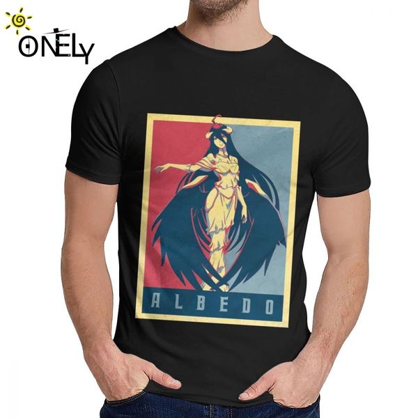 

man's t-shirt overlord albedo anime soft slim fashionable crewneck retro short sleeve sport hooded sweatshirt hoodie