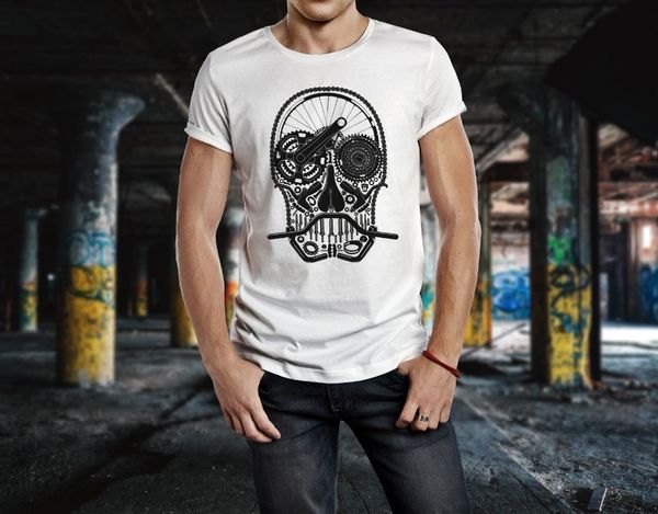 

fashion summer t shirt biker parts skull t shirt cotton cyclinger road mountain biking cycle ride tee shirt sport hooded sweatshirt hoodie