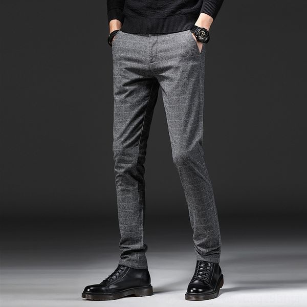 

0n11y professional business trousers dress formal check trousers nan shi fashion business pants korean ku slim men's versatile men&#039, Blue