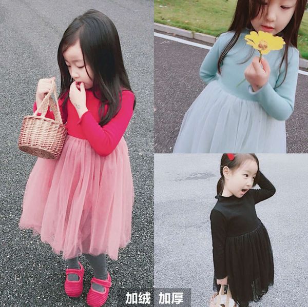 

autumn and winter new girl soft to no friend plush long sve shawl skirt princs drs, Red;yellow