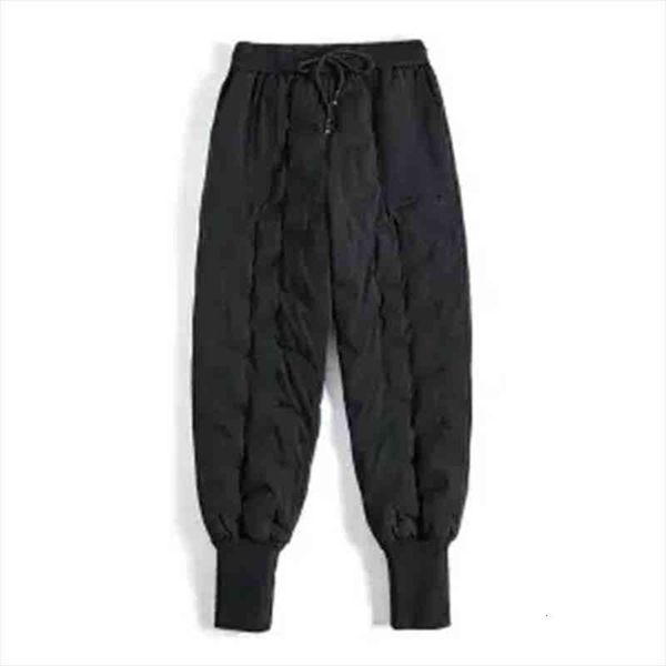 

warm woman down pants trousers sports winter elastic skinny high waist down skinny pants female thick fleece trousers p3 023, Black;white