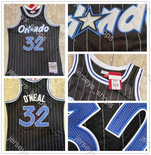 

throwback orlando magic jerseys black white shaquille o neal mitchell&ness 1993/94 stitched hardwoods classics swingman jerseys, Black;red
