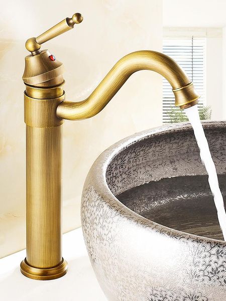 

bathroom sink faucets antique copper basin faucet cold and classic style water mixer single handle deck mounted tap