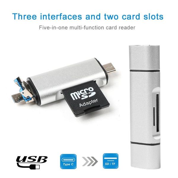 

type c otg card reader with usb female interface for pc usb 2.0 read tf memory card reader adapter computer supplies