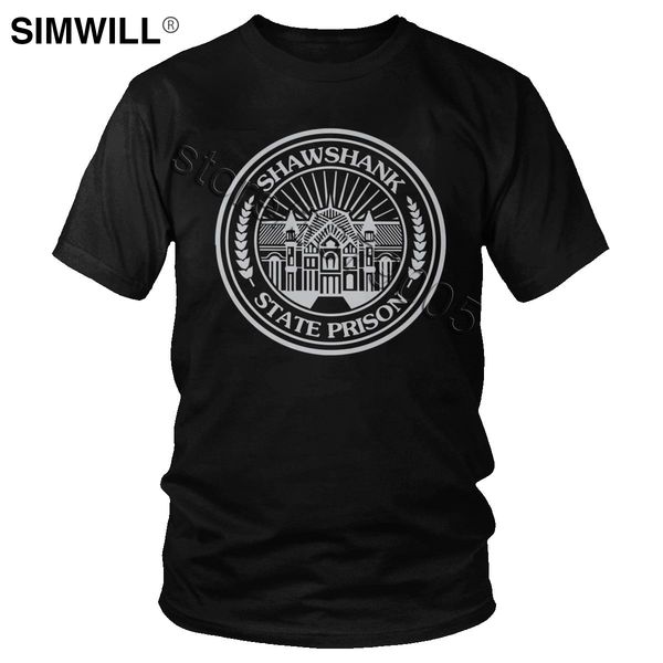 

sport vintage shawshank state prison t shirt men cotton prisoner tees shirt short sleeve round neck t-shirt leisure regular fit
