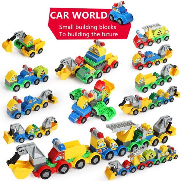 

автомир создатель автомобиля город diy строительные блоки наборы playmobil duplo детские diy кирпичи развивающие игрушки для детей wmtryn to