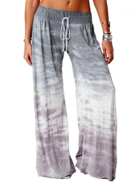 

printed elastic pants, ethnic wide leg pants, fitness sports women's casual elastic pants1, Black;white