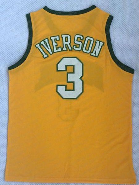 Allen Iverson Jersey Cevap 3 Bethel Lisesi Dikiş Herhangi Bir İsim Numarasını Özelleştiren Erkek Kadınlar Gençlik Basketbol Forması