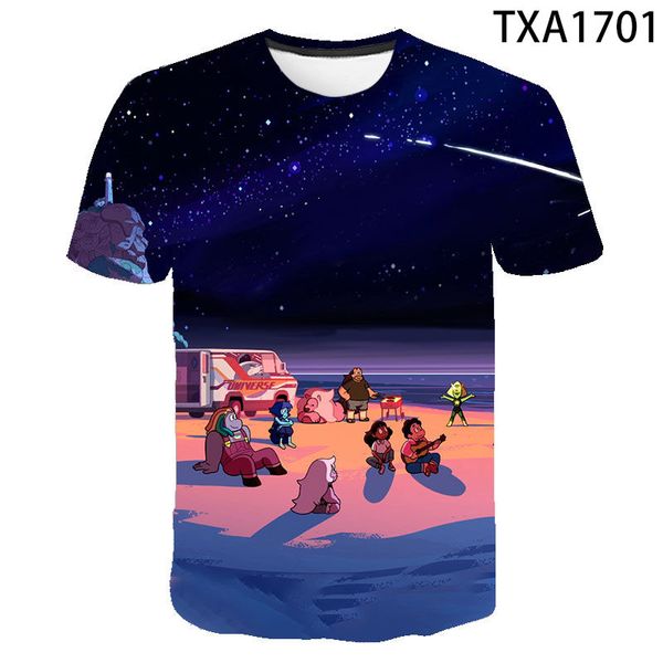 

cartoon animation steven universe 3d boy girl printed cool 3d print shirts kawaii comics harajuku men clothing
