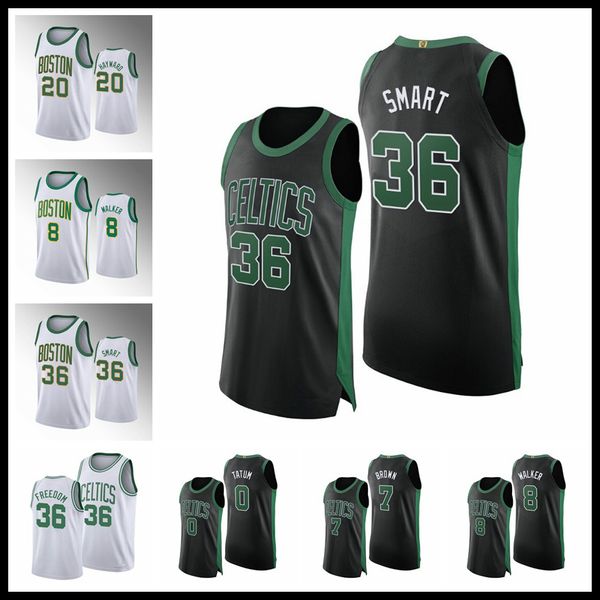 

бостон celtics гордон хейворд джейлен браун маркус смарт джейсон татум kemba walker men иконка баскетбол джерси, Black