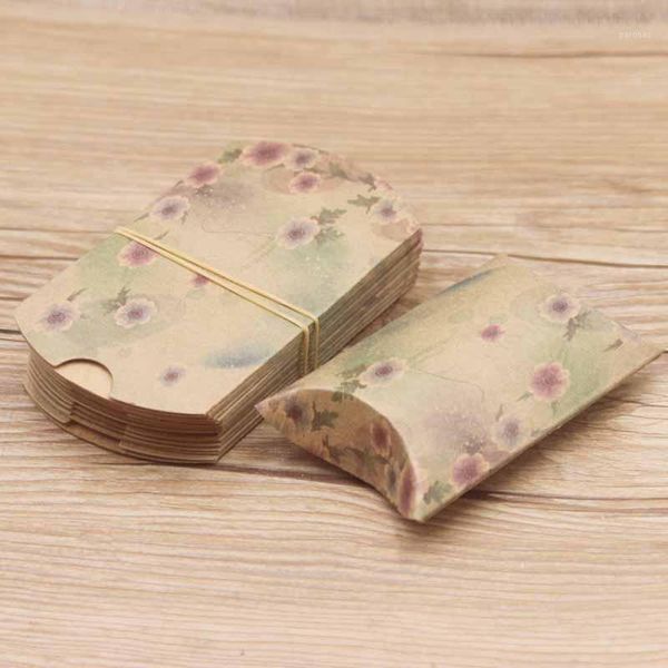 

gift wrap 20pcs diy arrival design gifts brown pillow box paper thank you/flower styles marbel/dreamcatcher party bag1