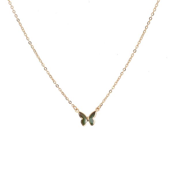 

necklace net little temperament fresh butterfly red ins simple gradient necklace cool wind clavicle chain, Silver