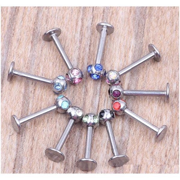 

labret monroe lip ring stainless steel bar body piercing jewelr sqcvrd dh_seller2010, Black