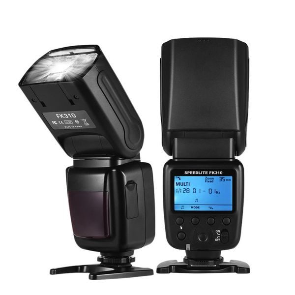 

flashes universal wireless camera flash light speedlite gn33 lcd with mini stand for pentax dslr