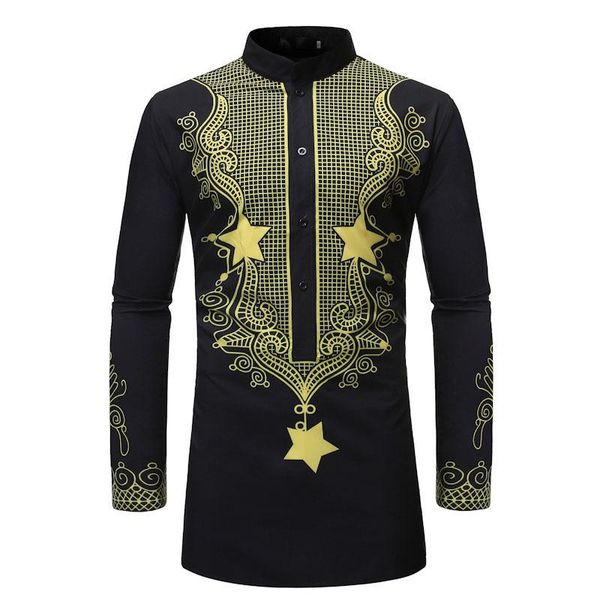 

men's casual shirts spring and autumn long sleeve shirt 3d printed men formal style, White;black