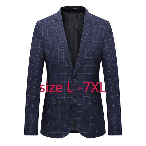 

new blue grid fashion men large single breasted smart casual mens suit jacket blazers plus size  xl 2xl 3xl 4xl 5xl 6xl 7xl1, White;black