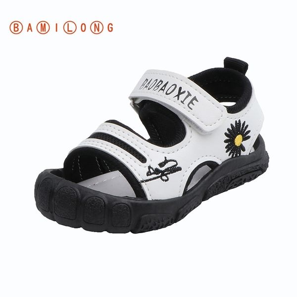 

bamilong brand boys sandals summer kids sports shoes soft bottom open toe children beach sandals for girls k109 y201028, Black;red