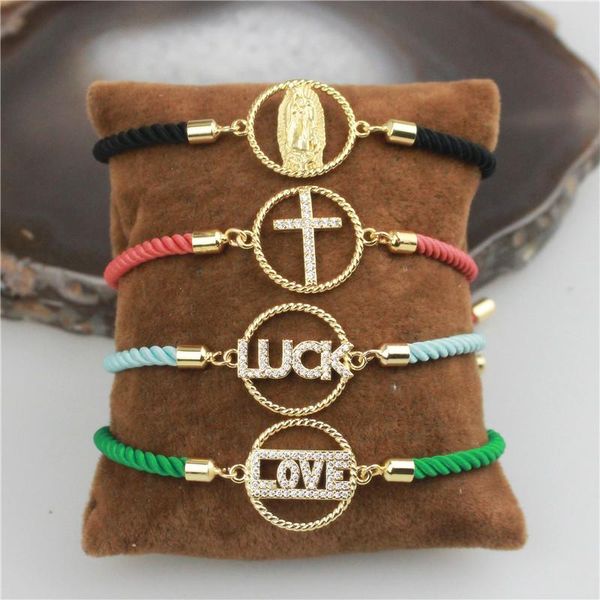 

link, chain 10pcs/lot design cz bracelet,plated religion/cross/luck/love shape cubic zircon component, bracelet wholesale, Black