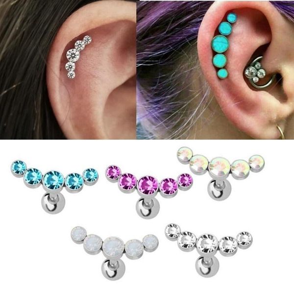 

1 piece ear nail piercing accessories ear nail earrings, Black