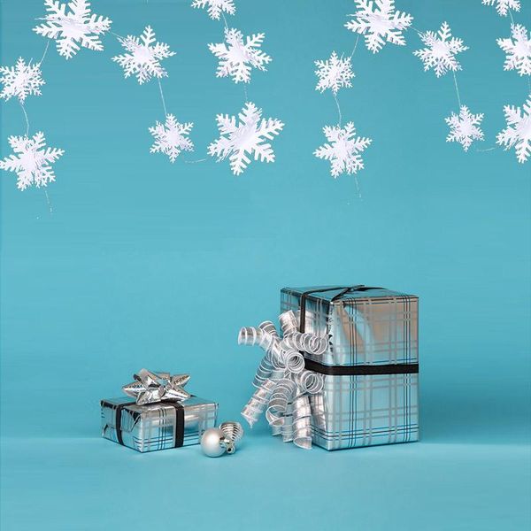 

15pcs set snowflake strings christmas tree hanging pendant ornaments new year party decoration snowflake strip flag garlands qylctf mywjqq