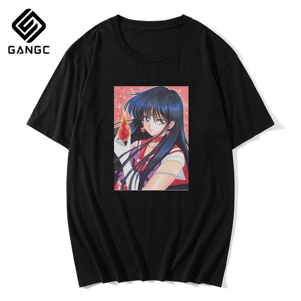 

women short sleeve harajuku ullzang aesthetic anime cute fashion tees female kawaii sailor moon 90s sport sweatshirt hoodie t shirt