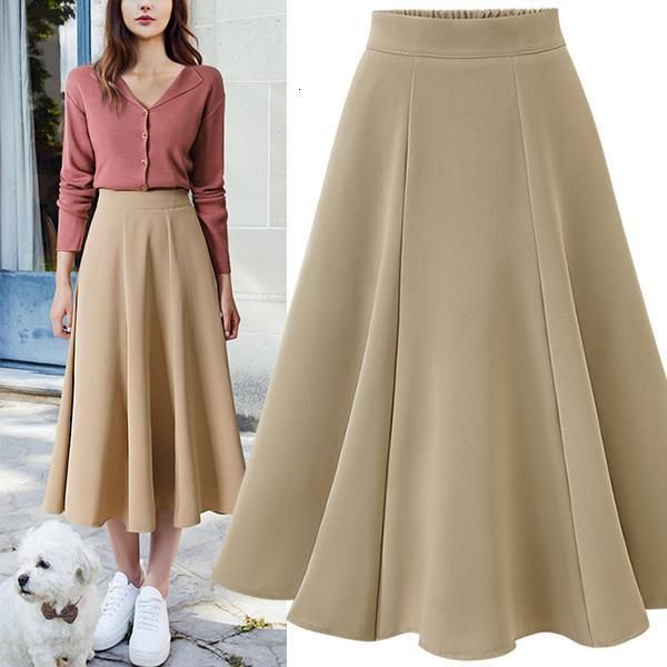 

fp7210 2019 new autumn winter women fashion casual skirt kawaii plus size skirt plus size skirt korea, Black
