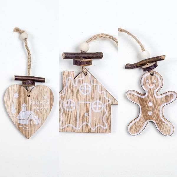 

1tm42 new decorative supplies pendant rope pendant wooden rope accessories deco christmas hemp white painted christmas tree closet accessori