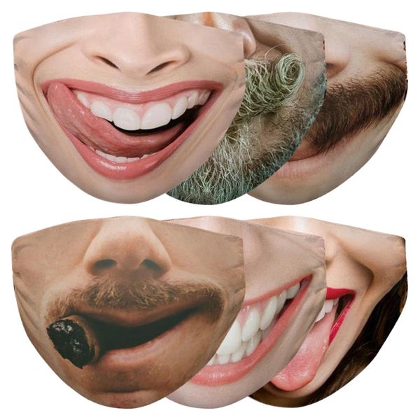 

new beard new dustproof year masks funny uncle sand exhaust sunscreen poket face maks cosplay accessories christmasvv
