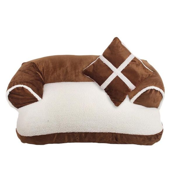 

new four seasons pet dog sofa beds with pillow detachable wash soft fleece cat bed warm chihuahua jlltfh soif