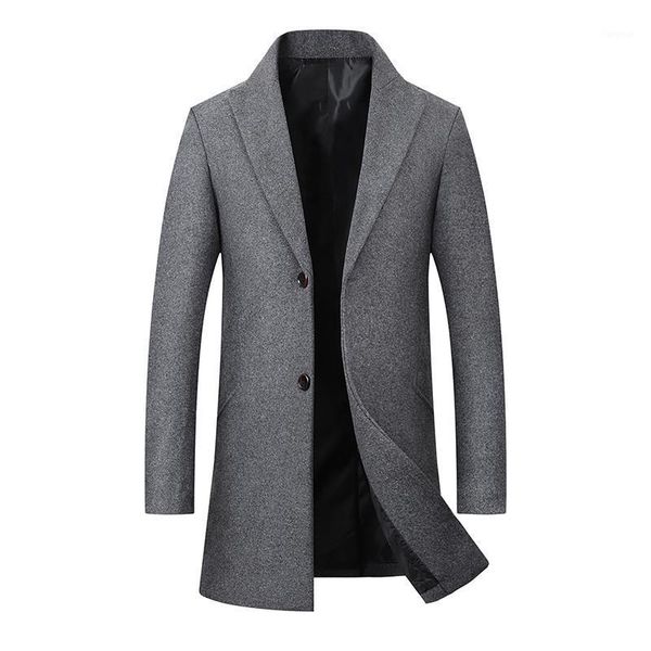 

justar men's autumn new fashion casual woolen coat1, Black