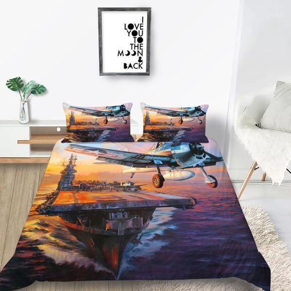 

fighter bedding set high end cool fashionable 3d duvet cover king  twin full single double unique design bed set1