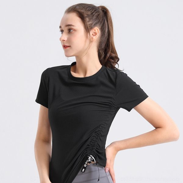 

rbtca new sports fitness clothes clothes yoga slimming clothing casual women's short-sleeved quick-drying yoga t-shirt running sports f