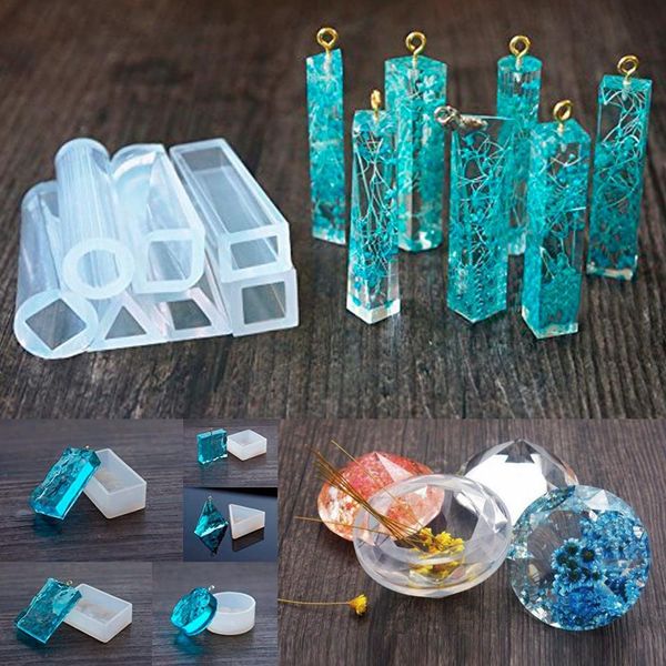 

diy кристалл эпоксидные инструменты подвеска силикон изложницы и инструменты клей mold керамика плесени с сумка для хранения ювелирных издел