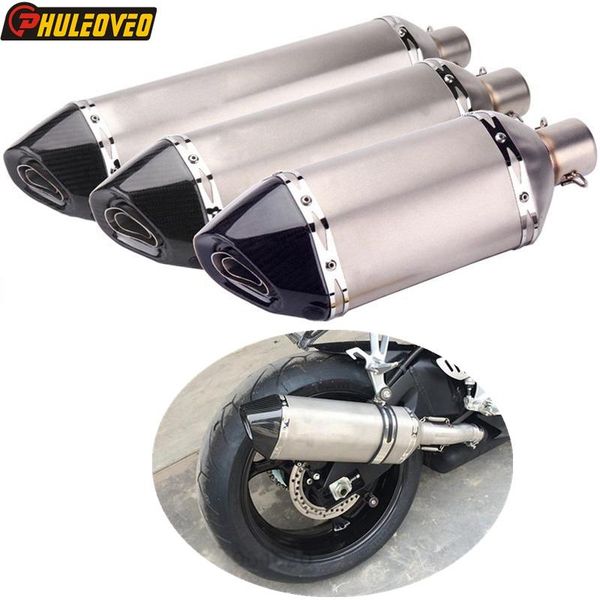 

id:51mm/61mm universal motorcycle muffler exhaust carbon fiber motorcycle muffler exhaust escape motorbike db killer