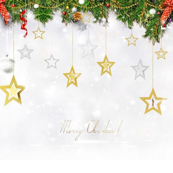 

christmas decorations paper garland star shape string banners baby shower girls bunting hanging happy birthday wedding party home decoration