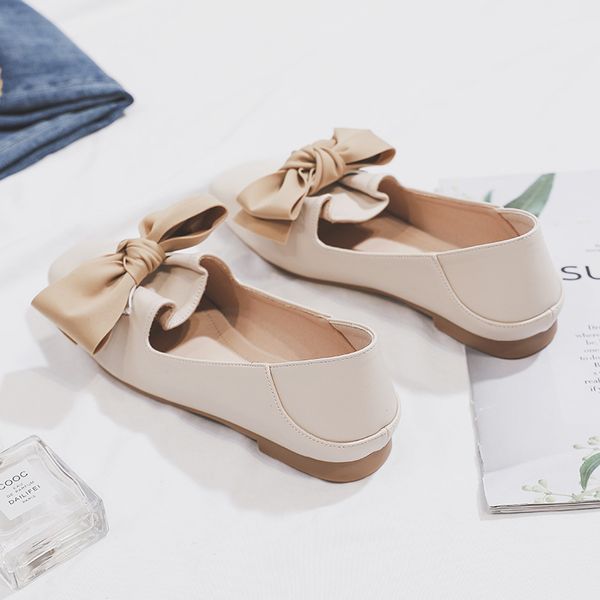 

fashion butterfly-knot loafers women flats chic ladies office shoes comfortable slip-on new spring women shoes big size 43, Black