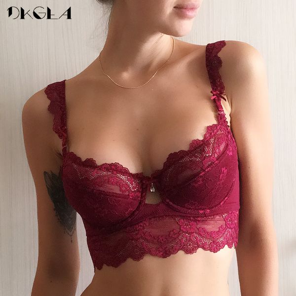 Neue Spitze Dessous Plus Größe C D Cup Ultradünne BH Sexy Unterwäsche Frauen Baumwolle Bequeme Büstenhalter Schwarz Push Up BHs 38 40 42 201202