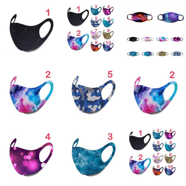 

muti star sky printed face camouflage fire figure colors hanging reusable mask starry print printing washable masca outletwg2v