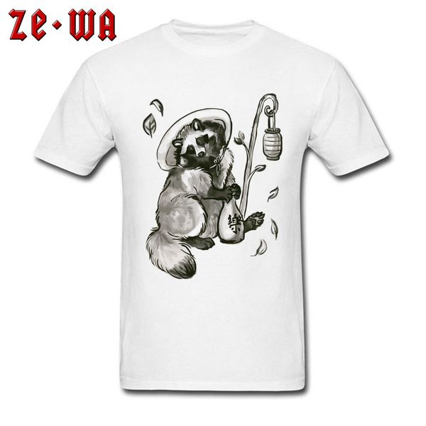 

майка тройники slim fit лето / осень tshirt удобной футболки преобладающего top одежда японский енот печать спорт с капюшоном hoodie