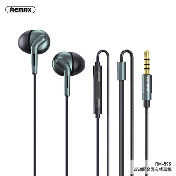 

remax / ruizuantian professional electricity millet mobile phone headset quad-core double-circle wired music call headphones
