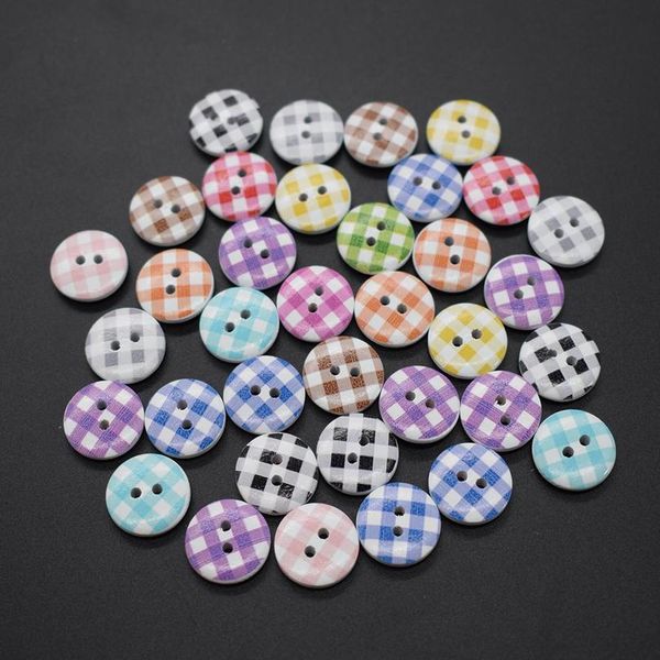 

50pcs/lot painted decorative wooden buttons multi options sewing button scrapbooking crafts diy clothes accessories roun jlluuv, Blike;white