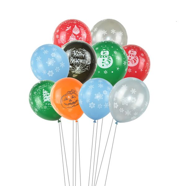 

10pcs/lot 12inch halloween lartex inflatable balloon globos for home christmas party decoration supplies
